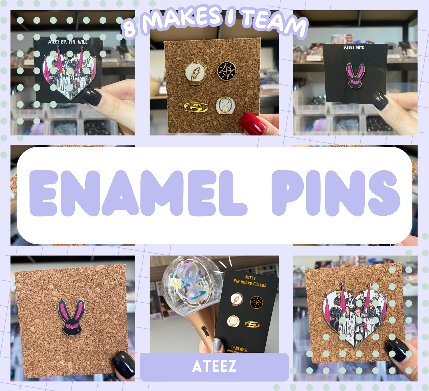 Ateez Enamel Pins