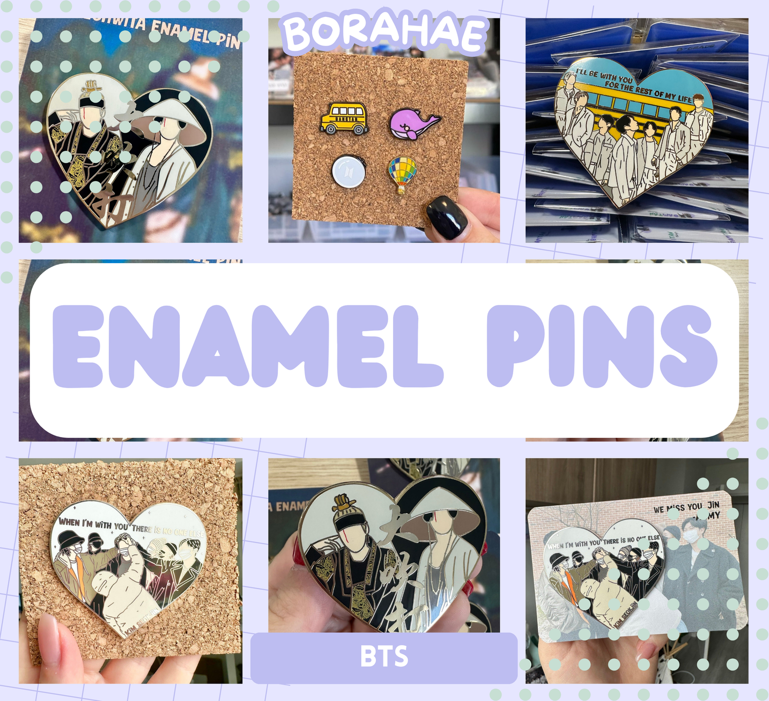 BTS Enamel Pins