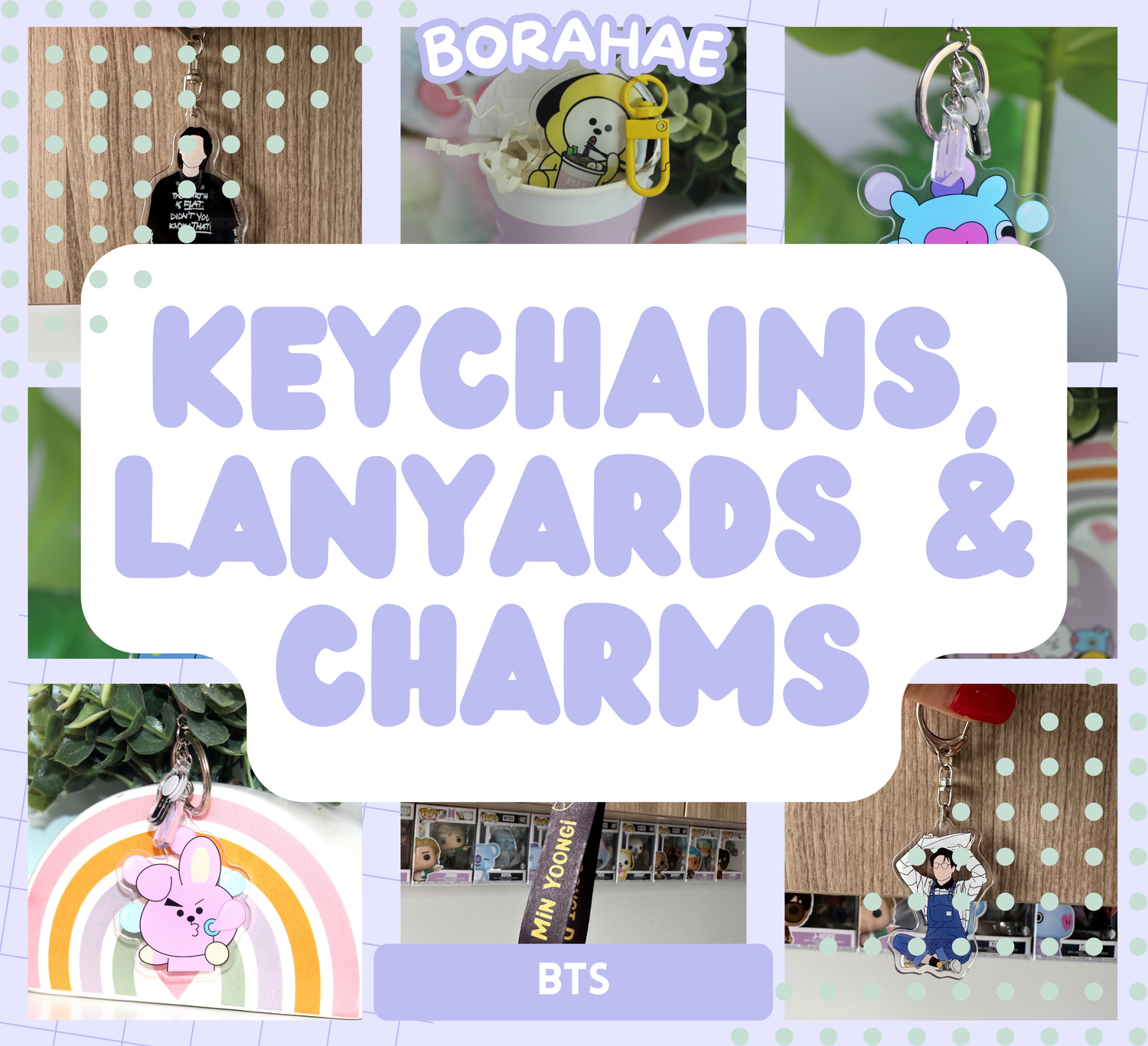 BTS Keychains, Lanyards & Charms