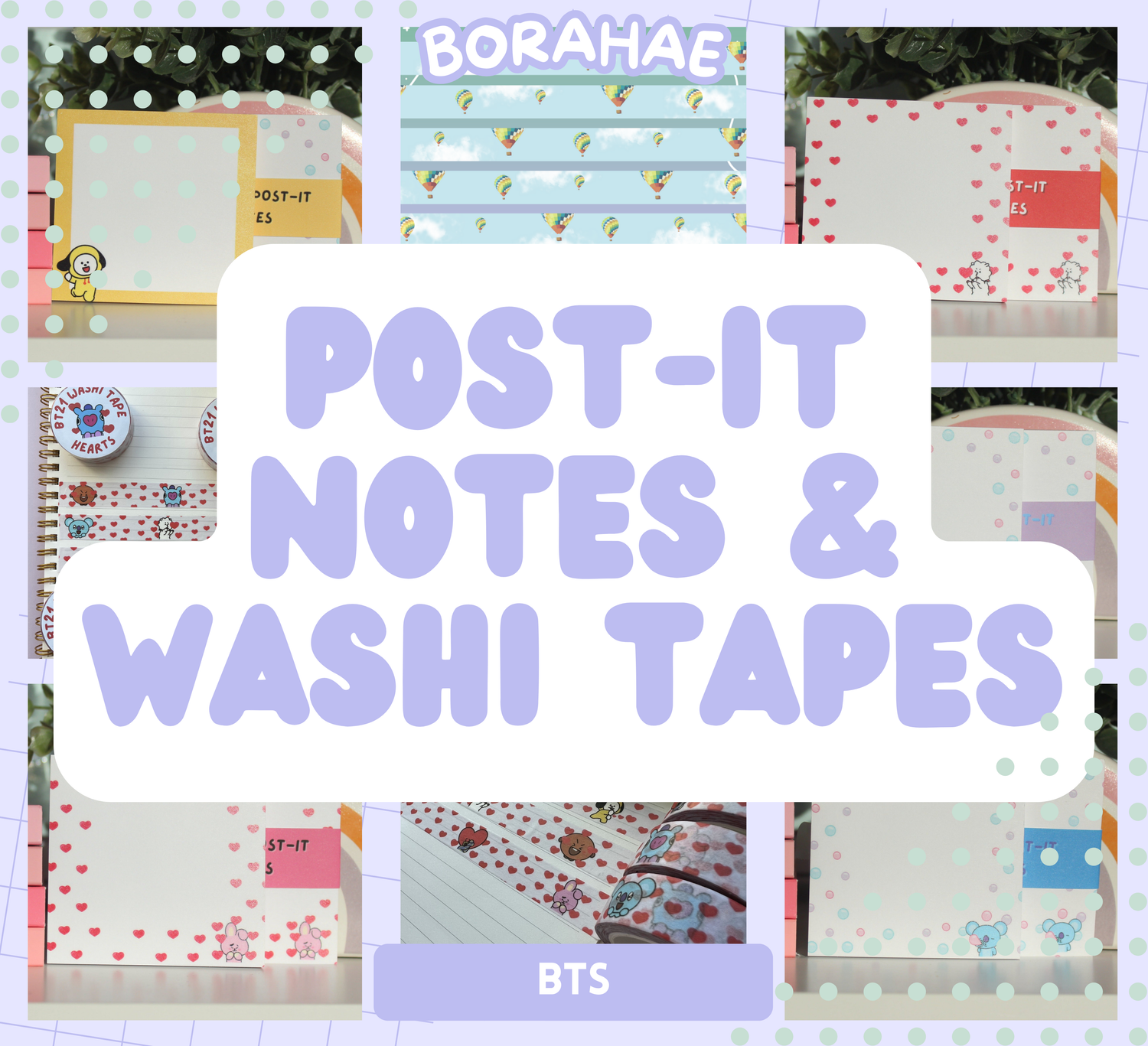 BTS Post-it Notes & Washi Tape