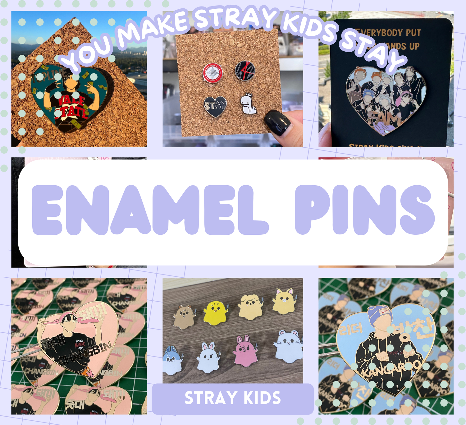 SKZ Enamel Pins