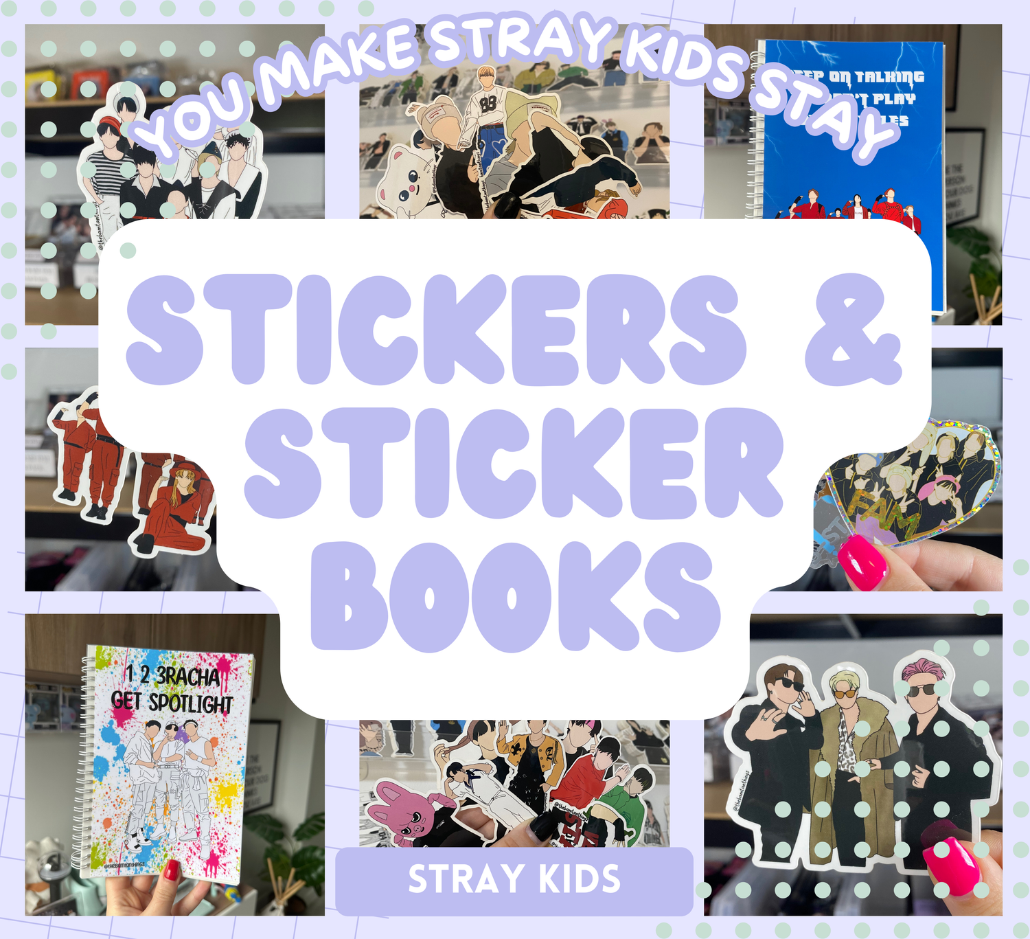 SKZ Stickers and Sticker Books