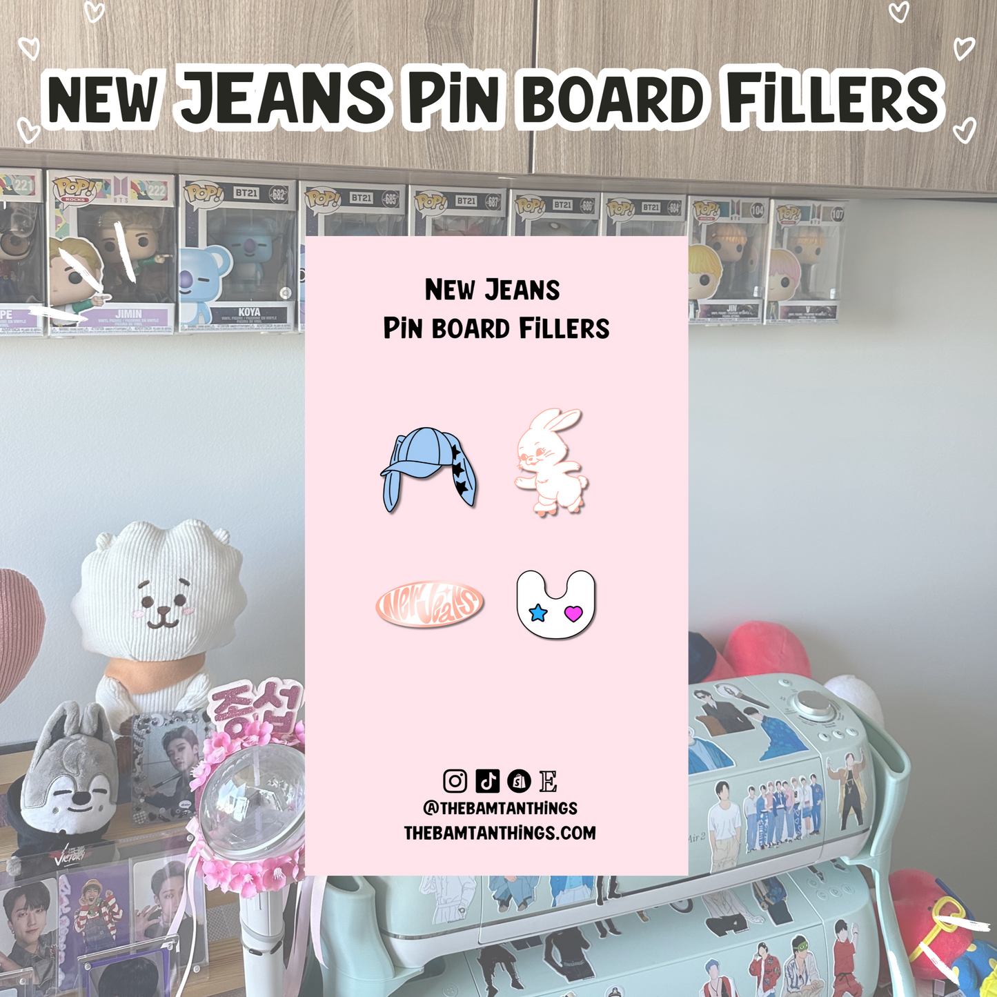 New Jeans Board Filler Enamel Pins