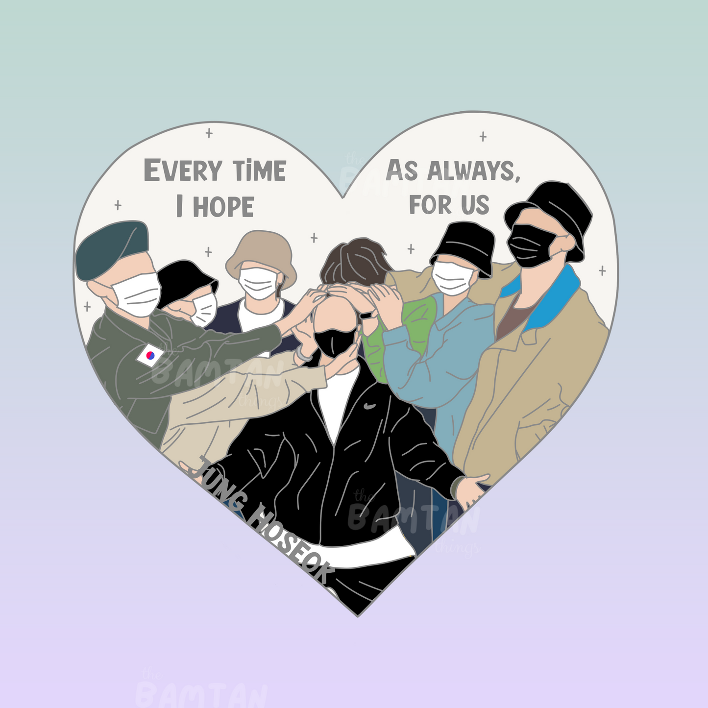 Hobi Military Enamel Pin