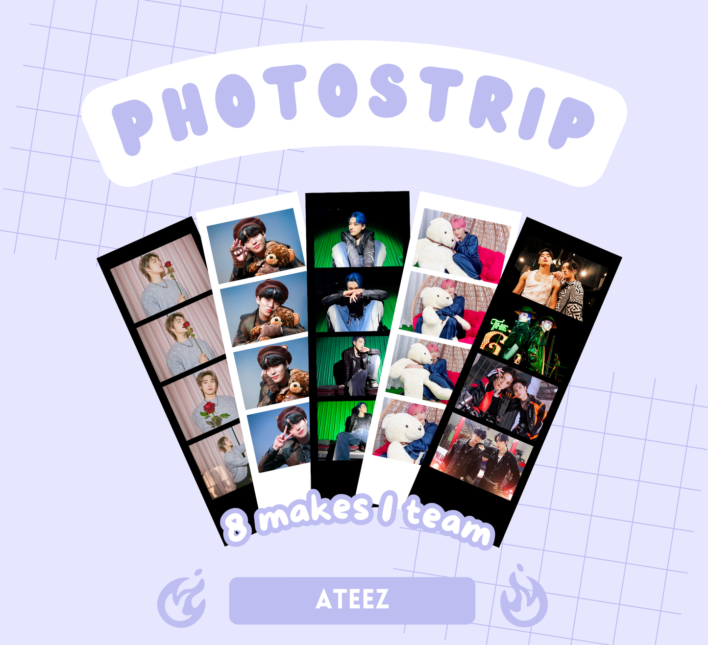 ATEEZ Mini Photostrips: Set of 2