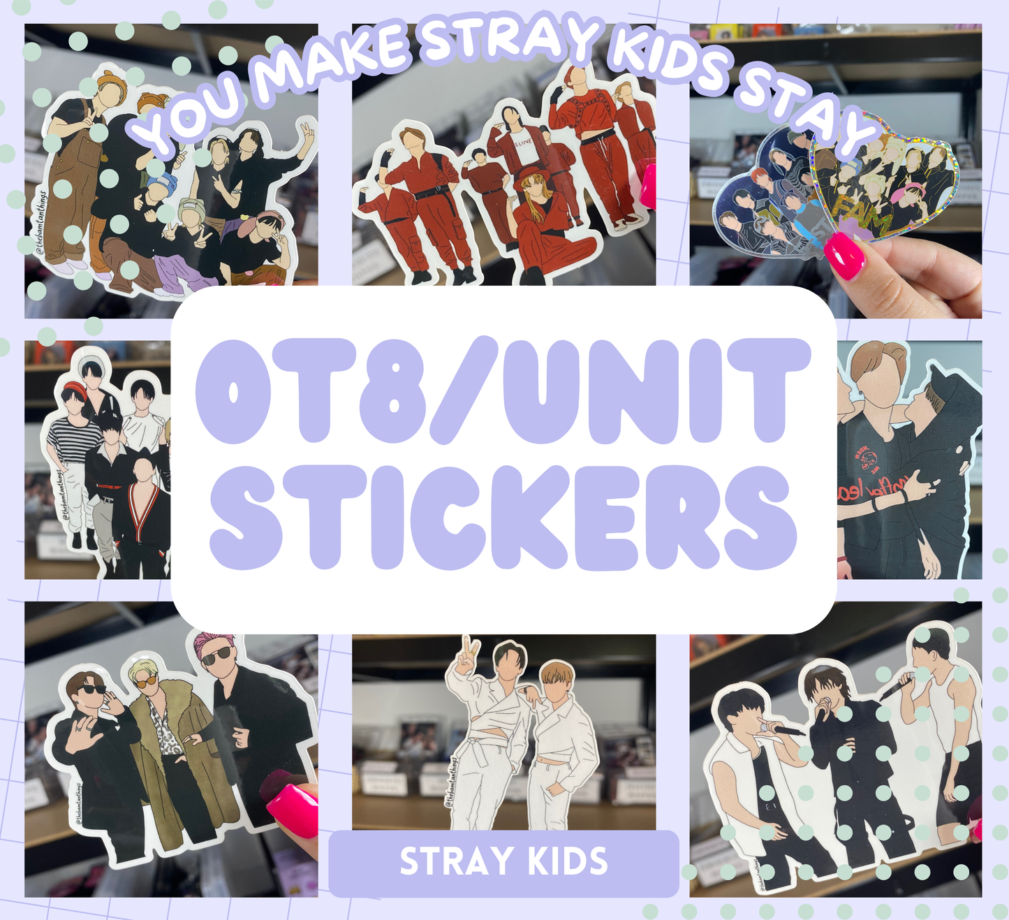 Stray Kids OT8/Unit Stickers