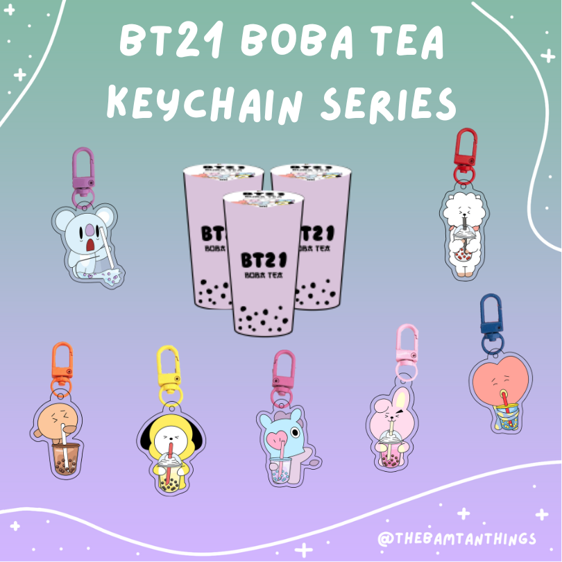 BT21 Boba Tea Keychain Series