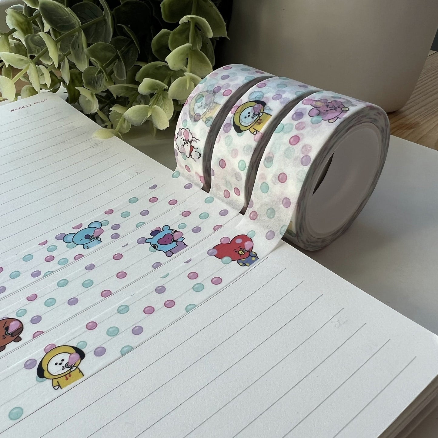 BT21 Washi Tape Bubbles