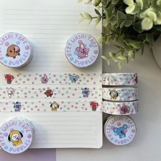 BT21 Washi Tape Bubbles